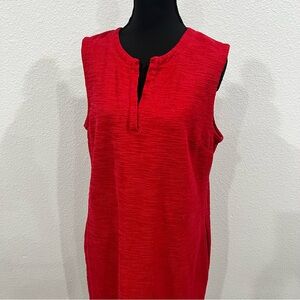 Liz Claiborne Red Textured Midi Dress